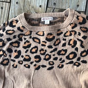 Merona - Cheetah Animal Print Sweater - sz Small